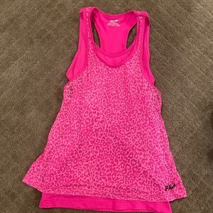 Pink athletic tank top